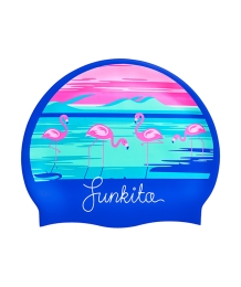 Funky Flood Plain Swimming Cap