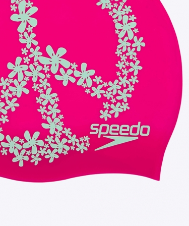 Speedo Slogan Cap Peace Pink