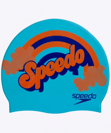 Speedo Slogan Cap Junior Blue/Orange