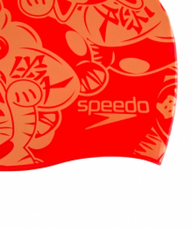 Speedo Slogan Cap Junior Red/Gold