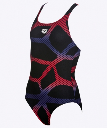 Arena Spider Junior One Piece - Black-Red