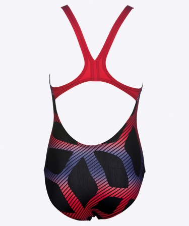 Arena Spider Junior One Piece - Black-Red