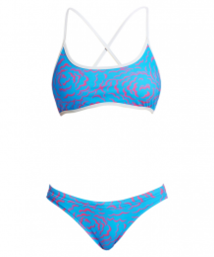 Funkita Fluff Ball Cross Back Tie Bikini